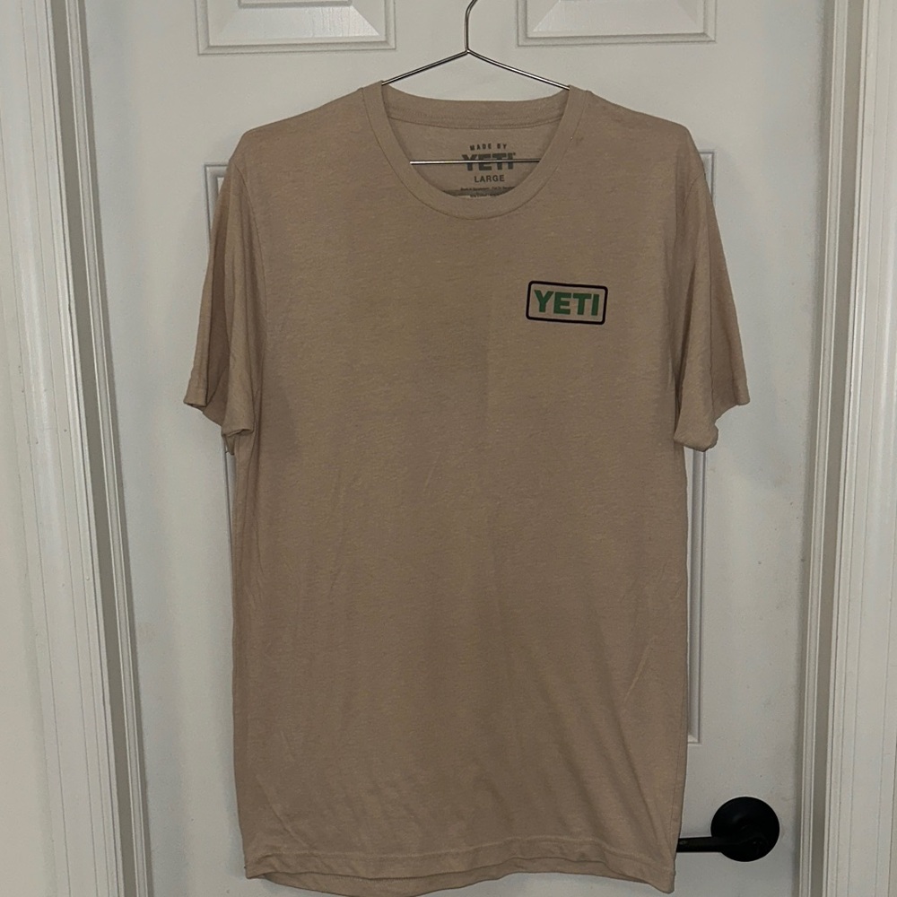 YETI Beige Short Sleeve Men's Tee